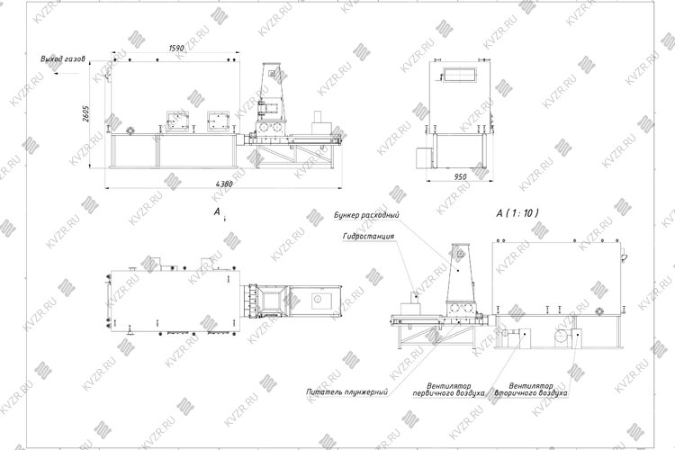 Котел на опилках 200 кВт чертеж